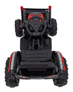 Elektrický traktor s nakladacou lyžicou 12 V – červený