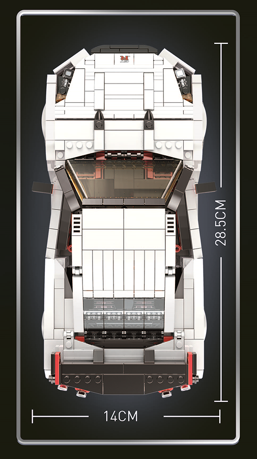 Car Block Set 1034 pcs. White
