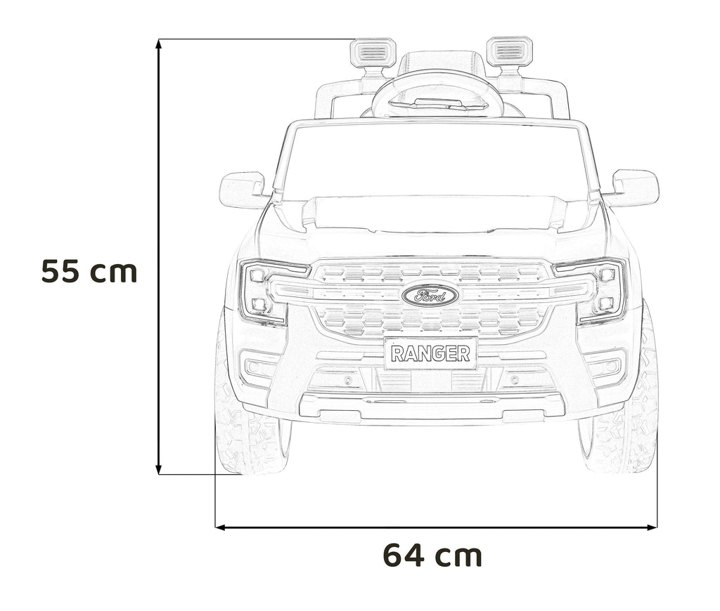 Elektrické autíčko Ford Ranger LIFT žltá