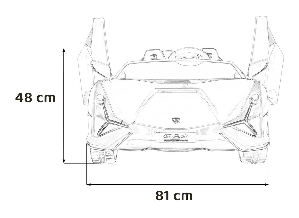 Elektrické autíčko Lamborghini SIAN červená