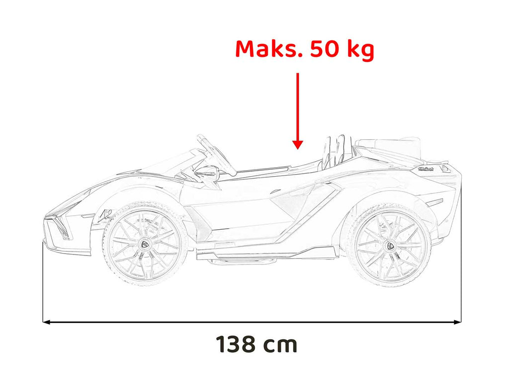 Elektrické autíčko Lamborghini SIAN biela