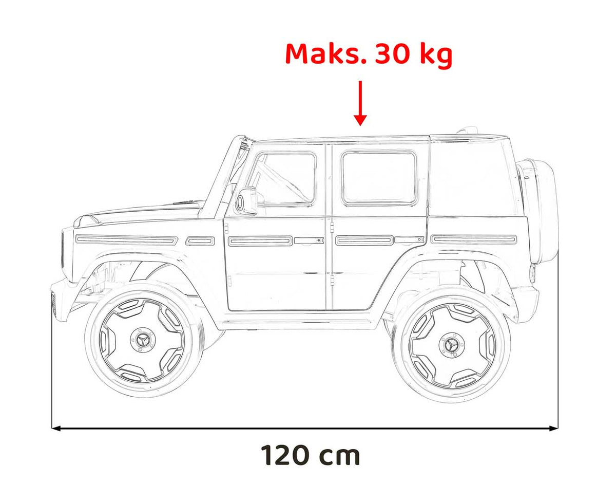 Elektrické autíčko Mercedes-Benz EQG strieborná
