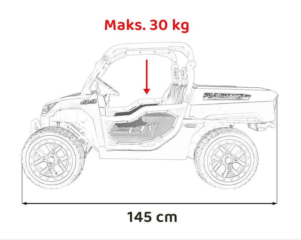 Vehicle Farmer Truck UTV Racing White