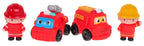 Firefighters with Vehicles Set
