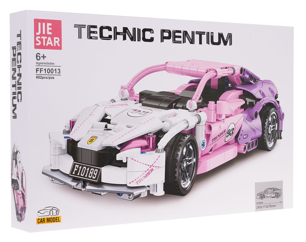 Pink Sports Car Building Blocks Set 652 pcs.