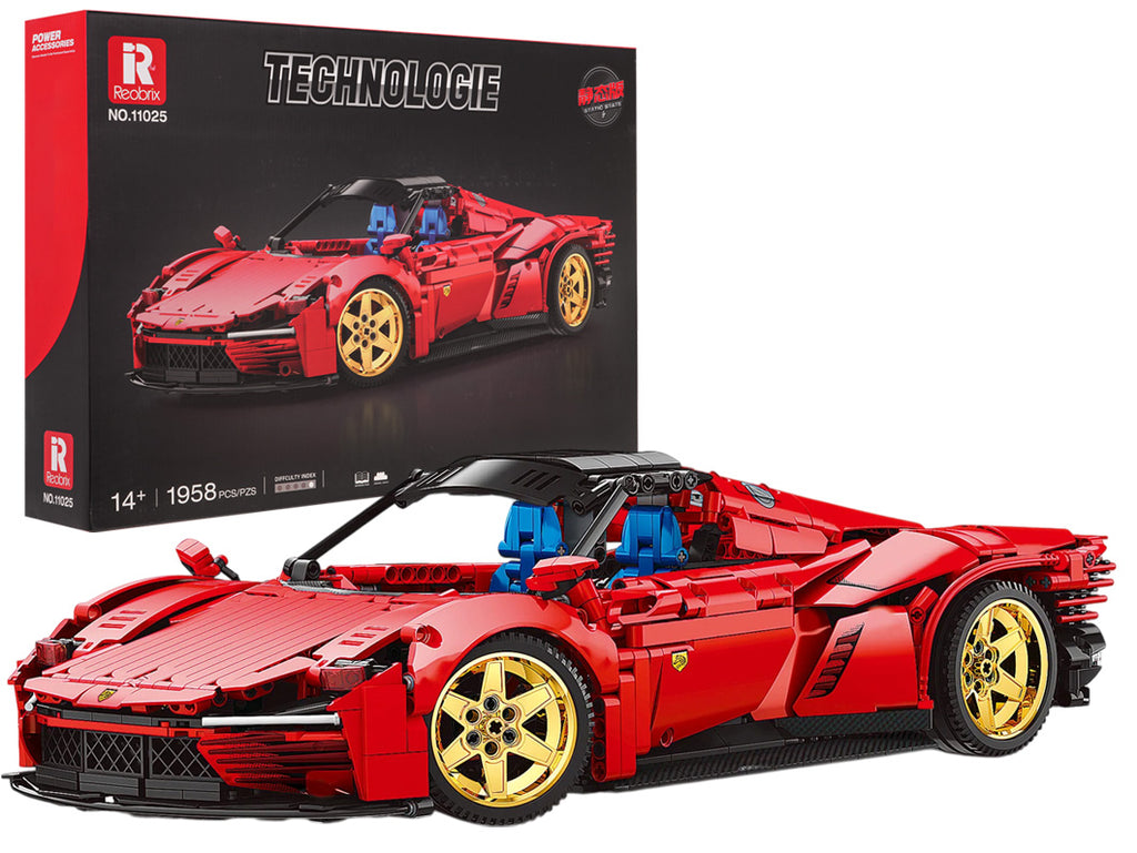 Red Sports Car Building Blocks Set 1958pcs.