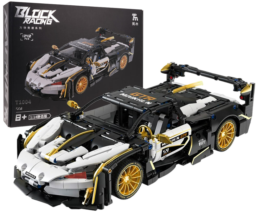 Sports Car Brick Set White/Black 1242pcs.