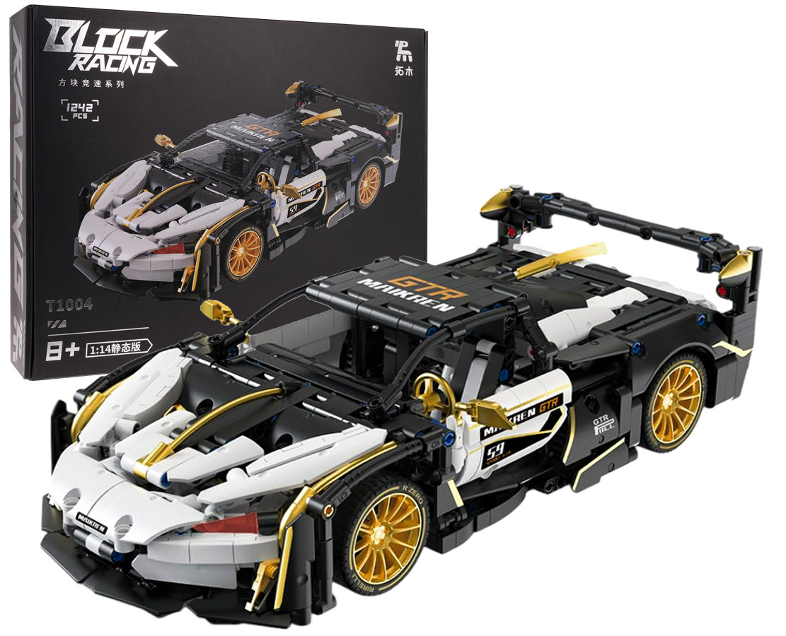 Sports Car Brick Set White/Black 1242pcs.
