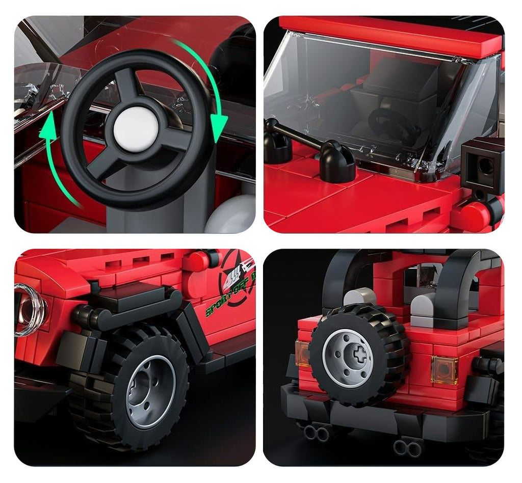 Car Block Set 414 pieces. Red