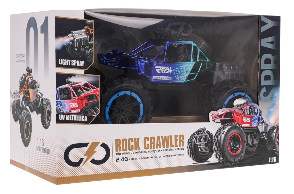REAL ROCK Crawler with Smoke Function R/C Blue