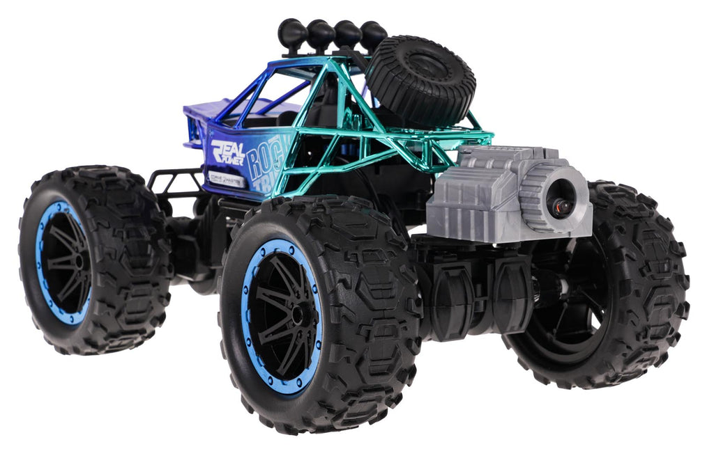 REAL ROCK Crawler with Smoke Function R/C Blue