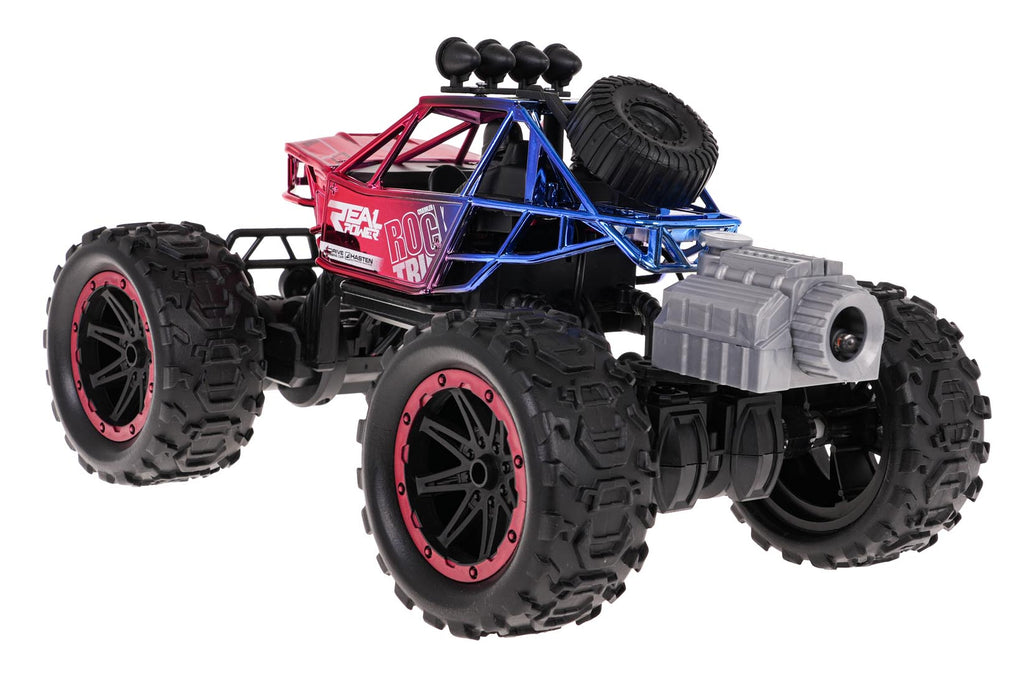 RC REAL ROCK crawler s parným efektom – červená