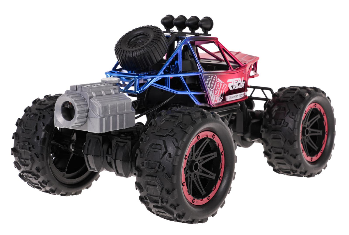 RC REAL ROCK crawler s parným efektom – červená