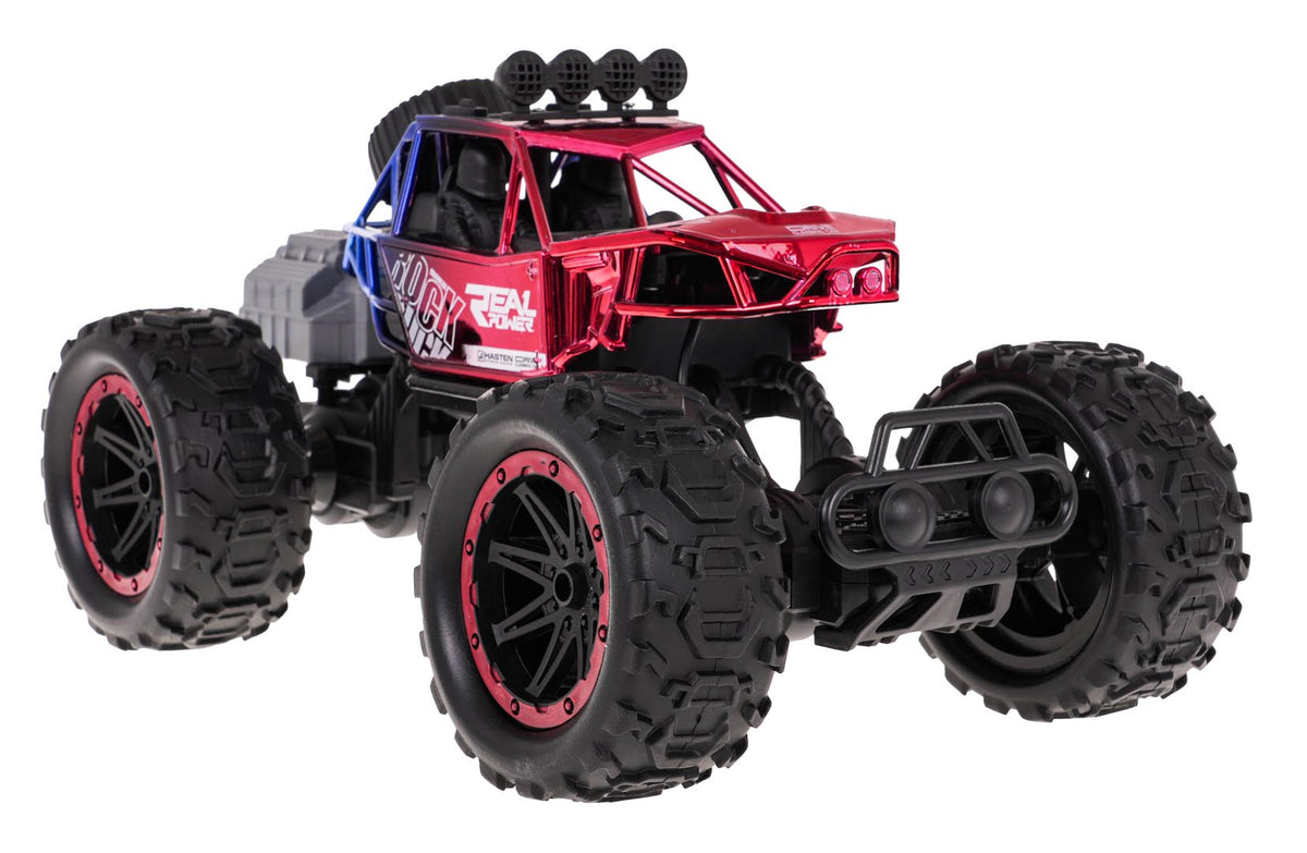 RC REAL ROCK crawler s parným efektom – červená