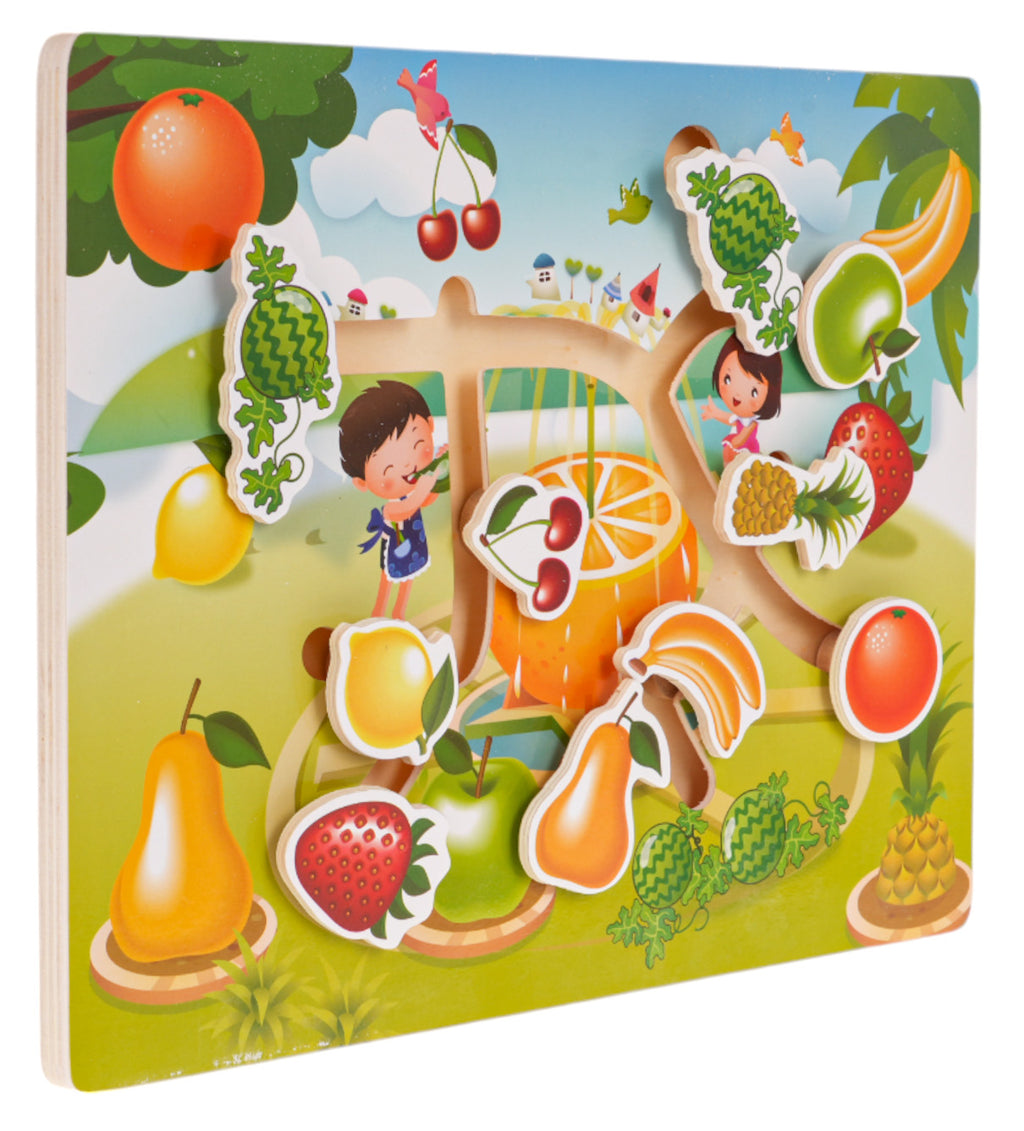 Wooden Puzzle Set Fruits Vegetables