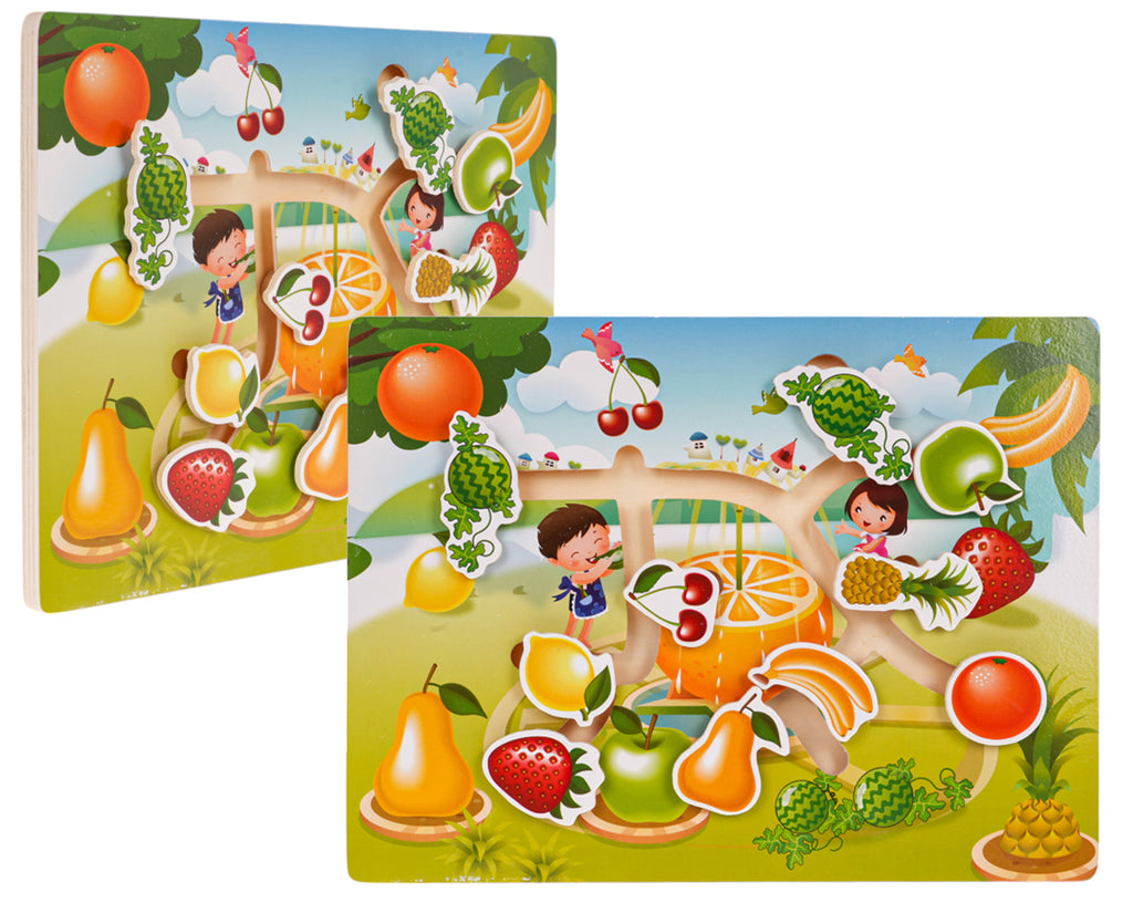 Wooden Puzzle Set Fruits Vegetables