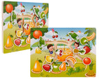 Wooden Puzzle Set Fruits Vegetables