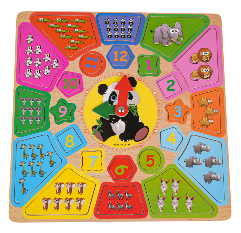 Educational Board Clock + Learning to Count Panda