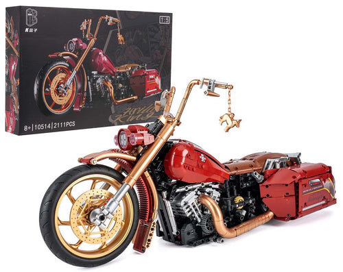 Motorcycle blocks 2111 pieces. Red