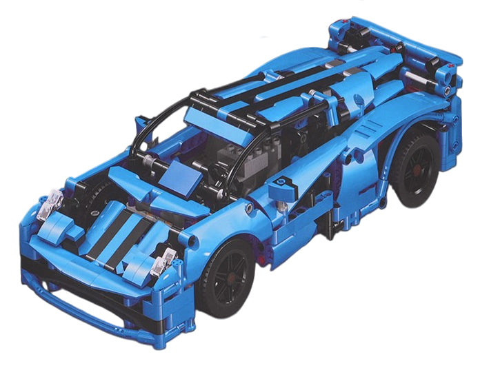 Vehicles Building Blocks Set 638pcs Blue