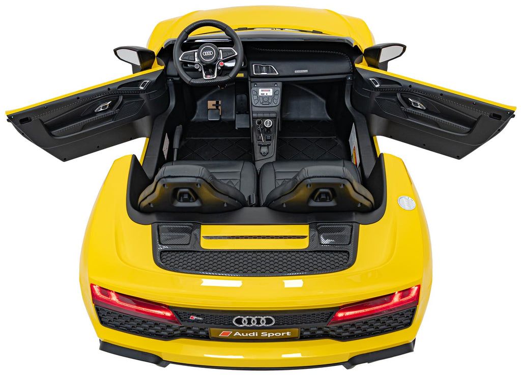 Dvojmiestne elektrické Audi R8 Spyder LIFT 24 V – žlté