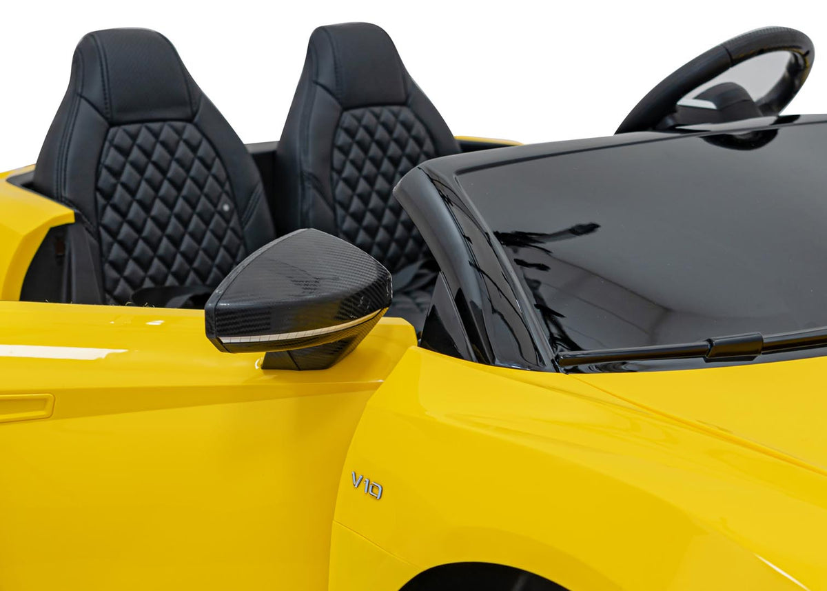 Dvojmiestne elektrické Audi R8 Spyder LIFT 24 V – žlté