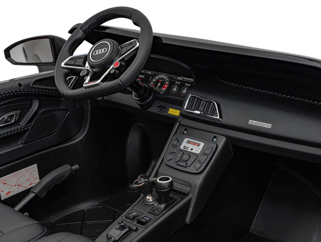 Dvojmiestne elektrické Audi R8 Spyder LIFT 24 V – sivé