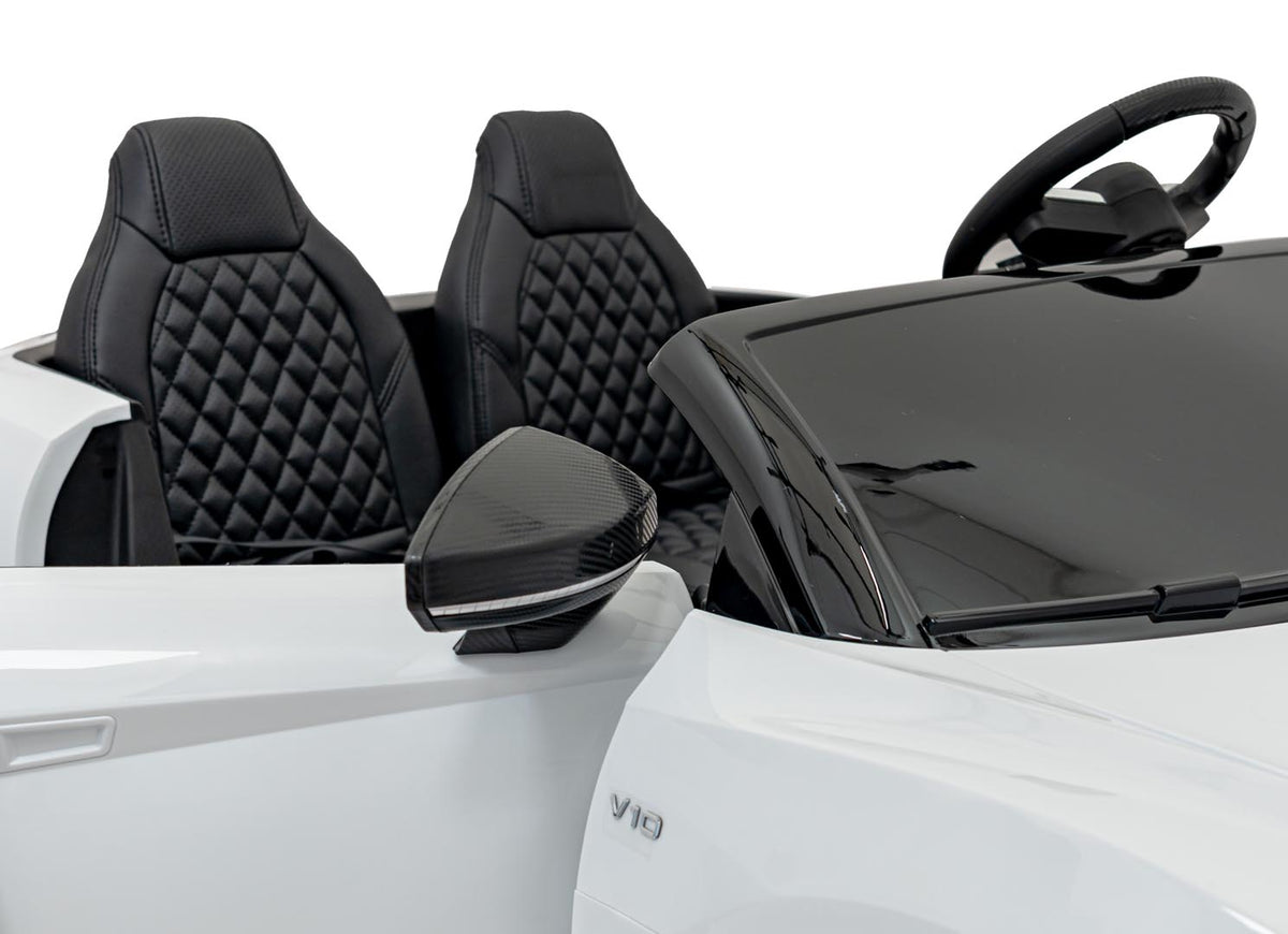 Dvojmiestne elektrické Audi R8 Spyder LIFT 24 V – biele