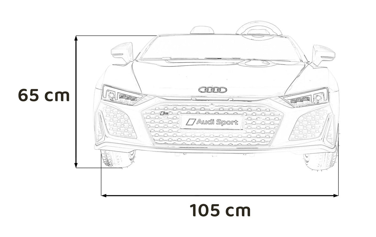 Dvojmiestne elektrické Audi R8 Spyder LIFT 24 V – biele
