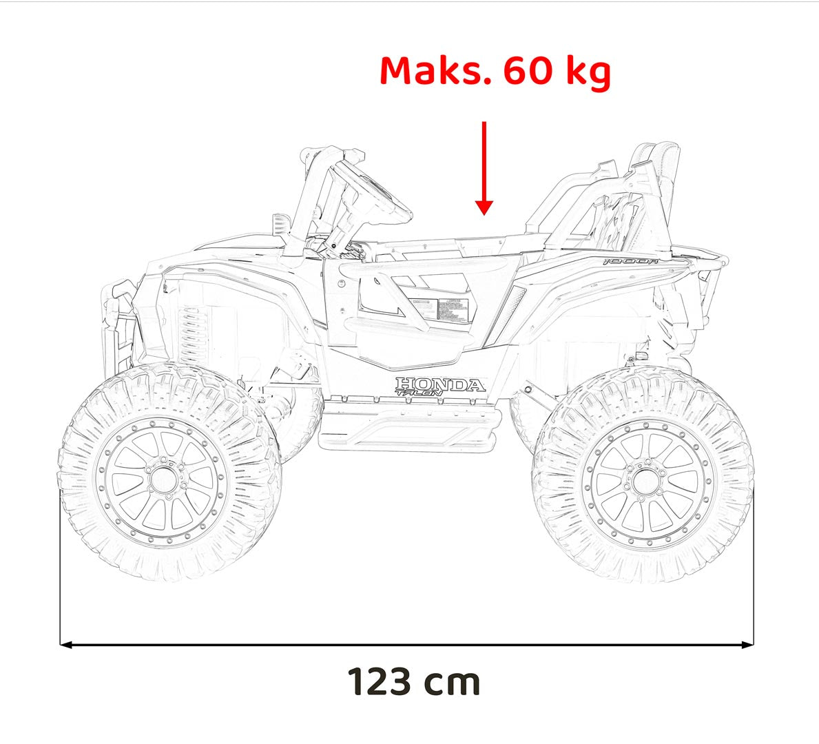 Elektrické autíčko Honda Talon 4x4 Off-Road modrá