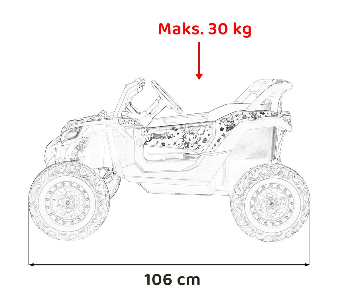 Elektrická buggy ATV Defend 4×4 KUROMI 12 V – fialová