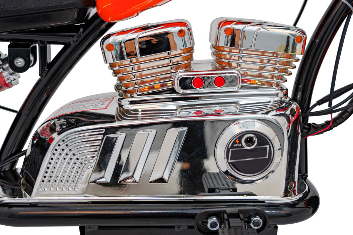 Elektrická motorka Chopper Warrior oranžová