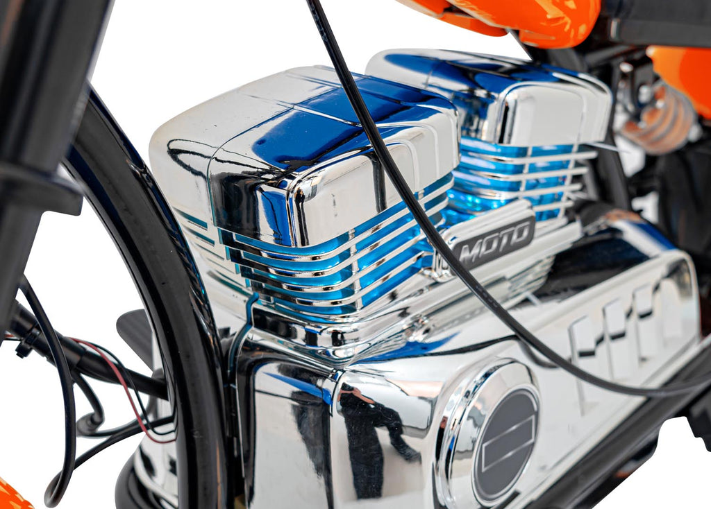 Elektrická motorka Chopper Warrior oranžová