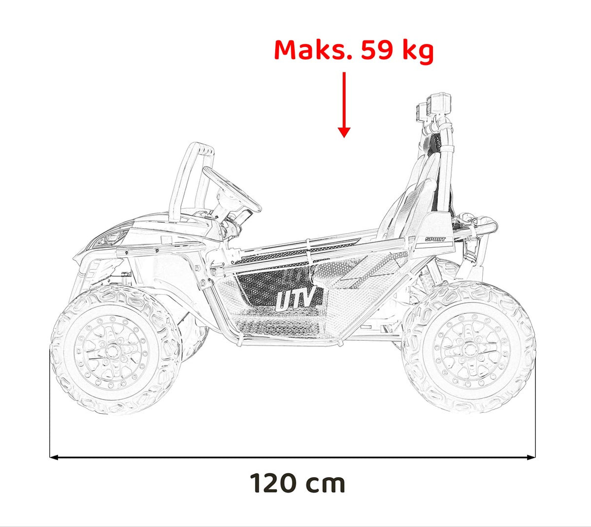 Elektrická buggy FASTER žltá
