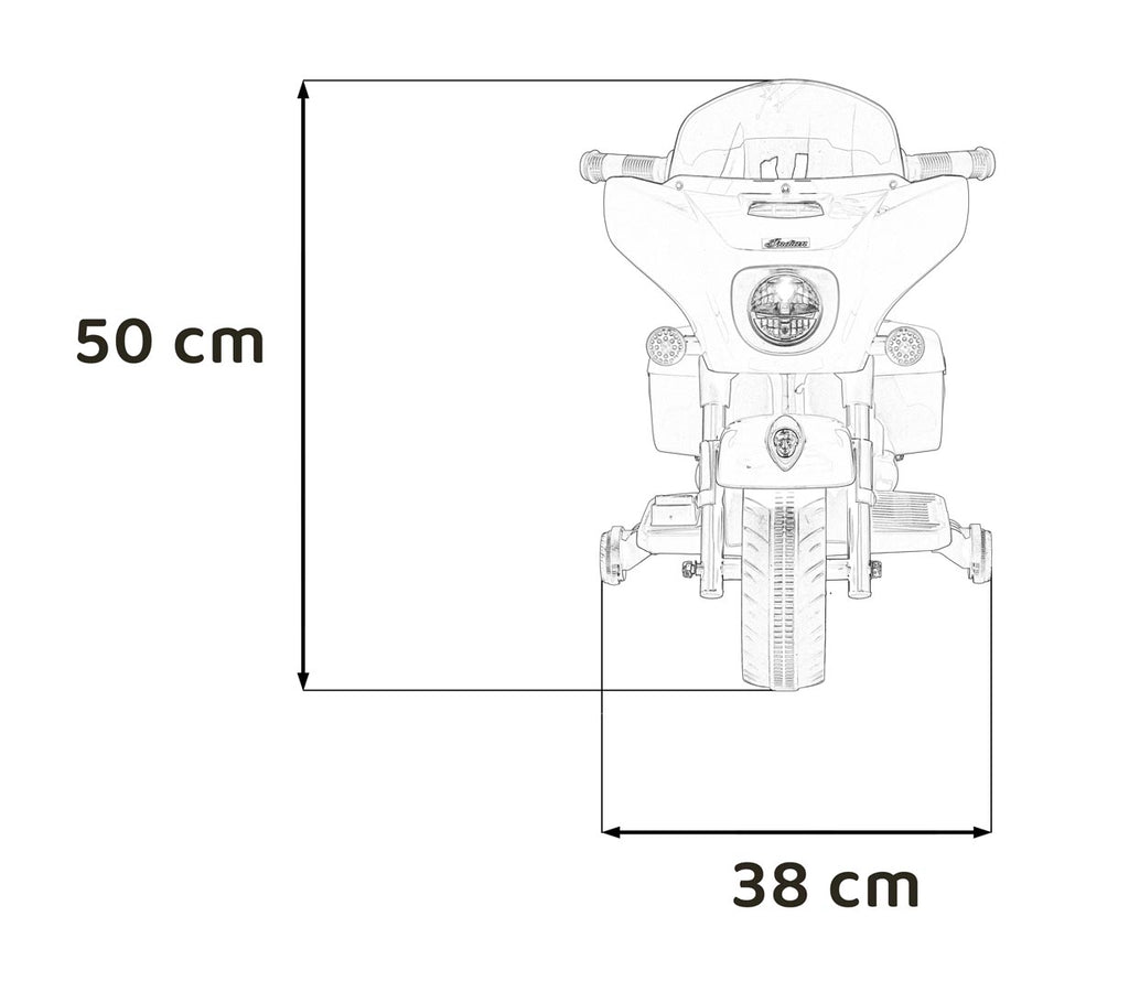 Elektrická motorka Chopper INDIAN biela