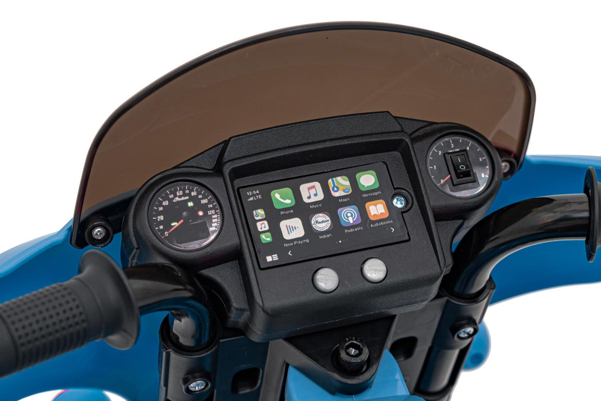 Elektrická motorka Chopper INDIAN modrá
