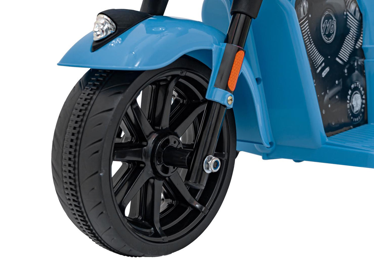 Elektrická motorka Chopper INDIAN modrá