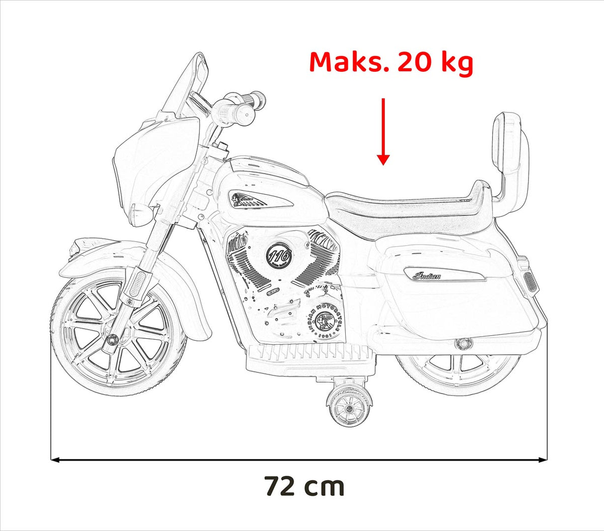 Chopper INDIAN vehicle Blue