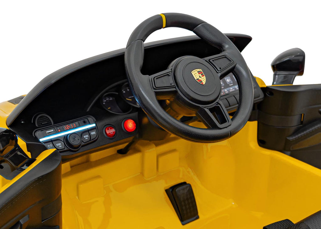 Elektrické autíčko Porsche Spyder RS 718 lakované žltá