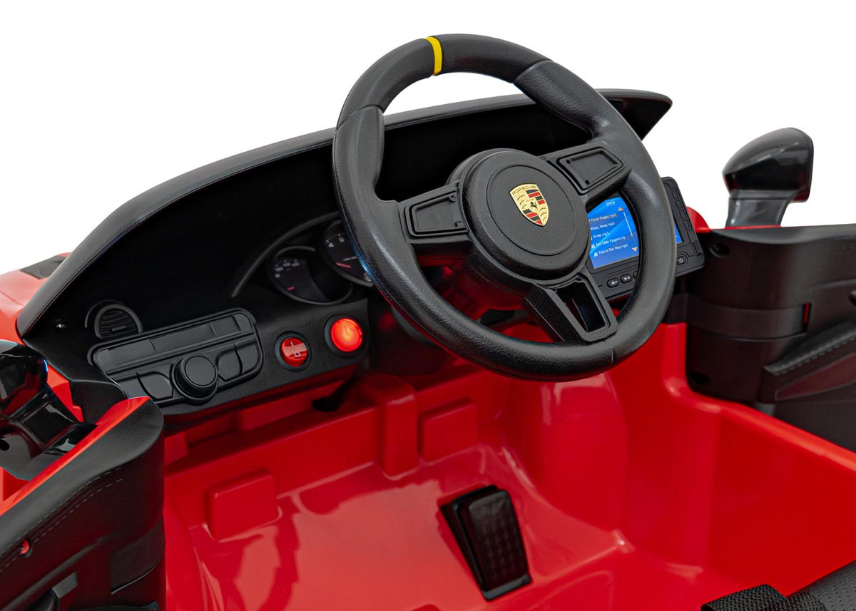 Elektrické autíčko Porsche Spyder RS 718 červená MP4
