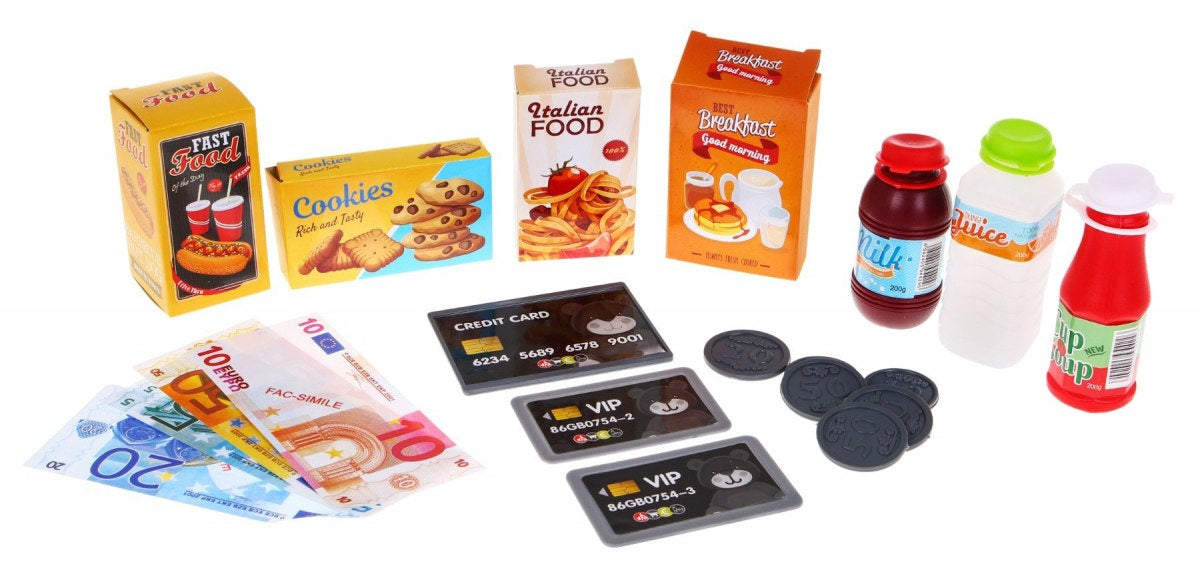 Cash with touch panel weight card reader