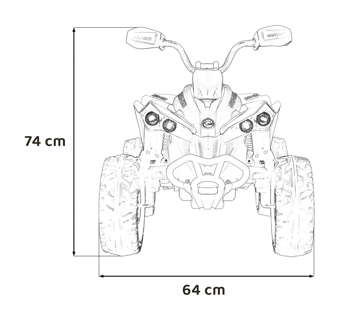 Elektrické autíčko Maverick ATV žltá
