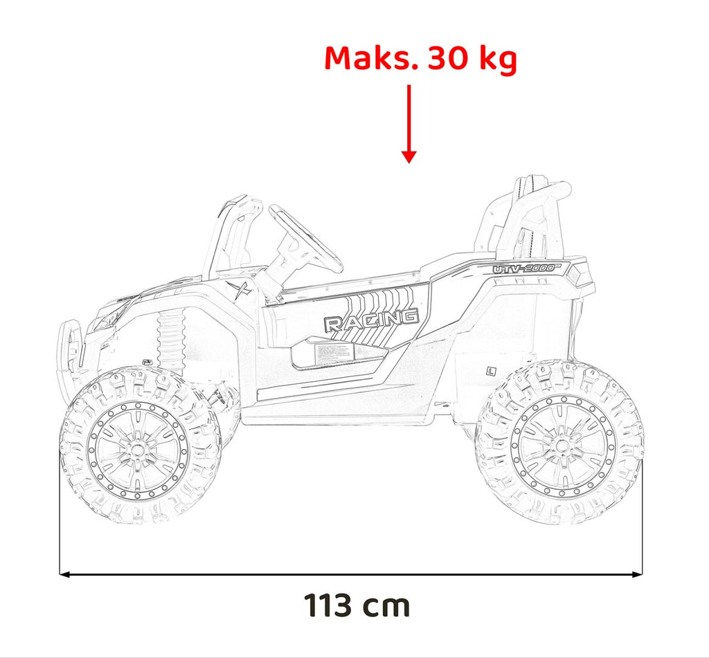 Elektrická buggy UTV 2000M Racing zelená