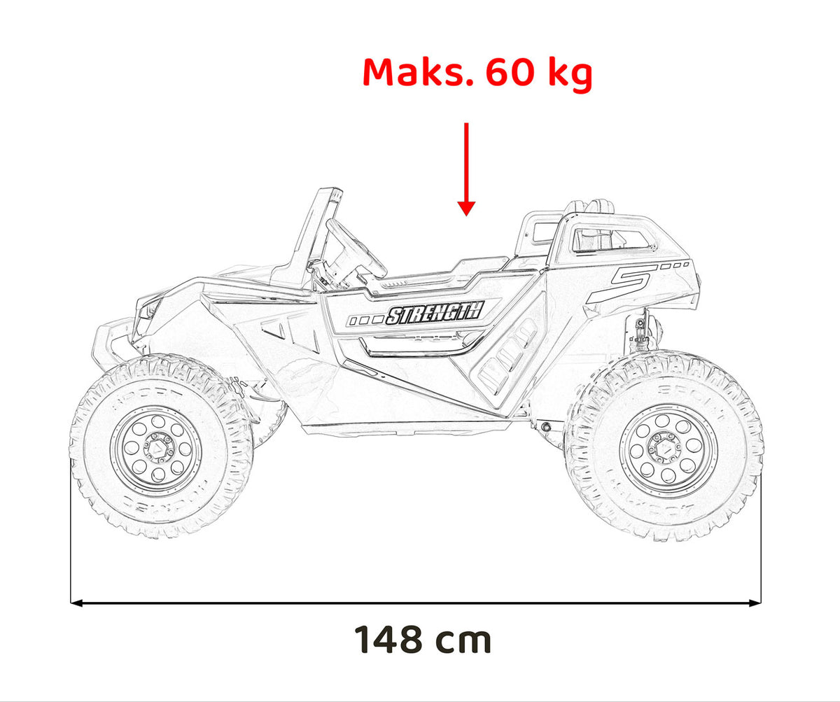 Elektrická buggy Clash STRONG 4x4 čierna