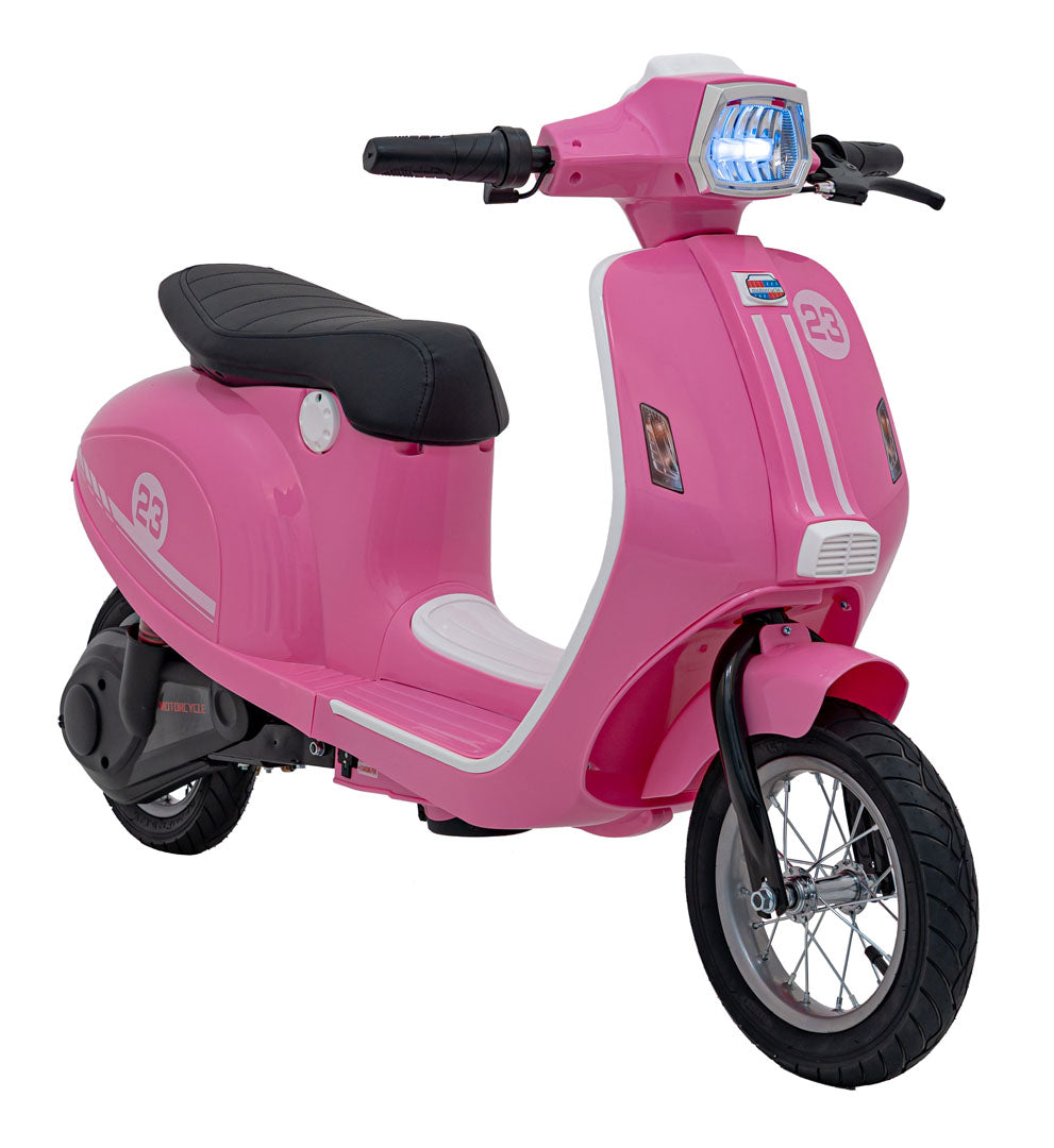 Elektrická motorka Retro 23 ružová