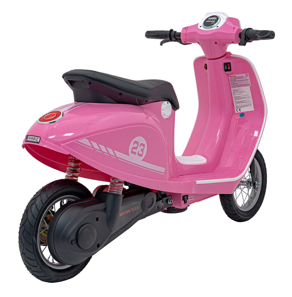 Elektrická motorka Retro 23 ružová