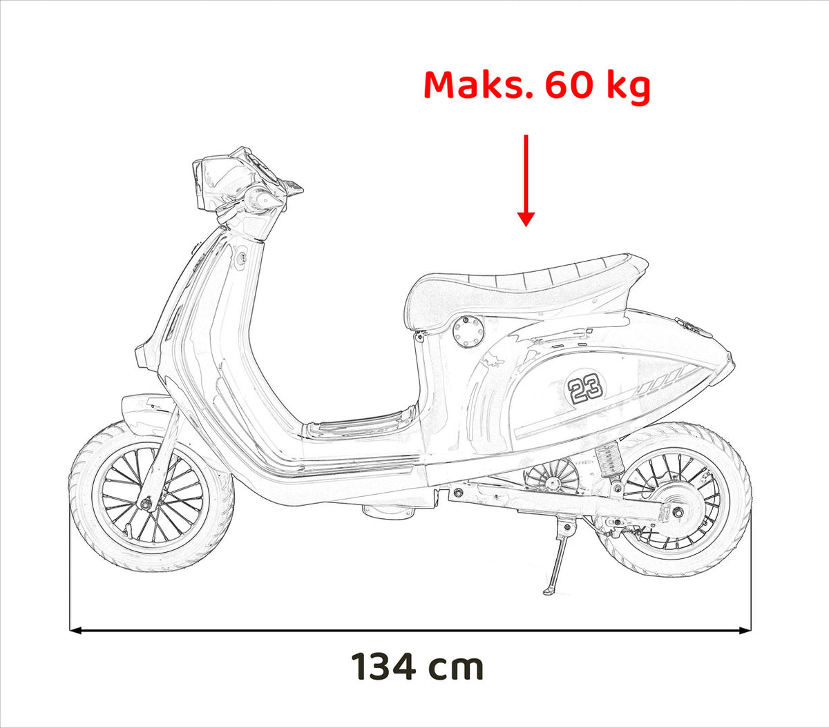 Vehicle Scooter Retro 23 Blue