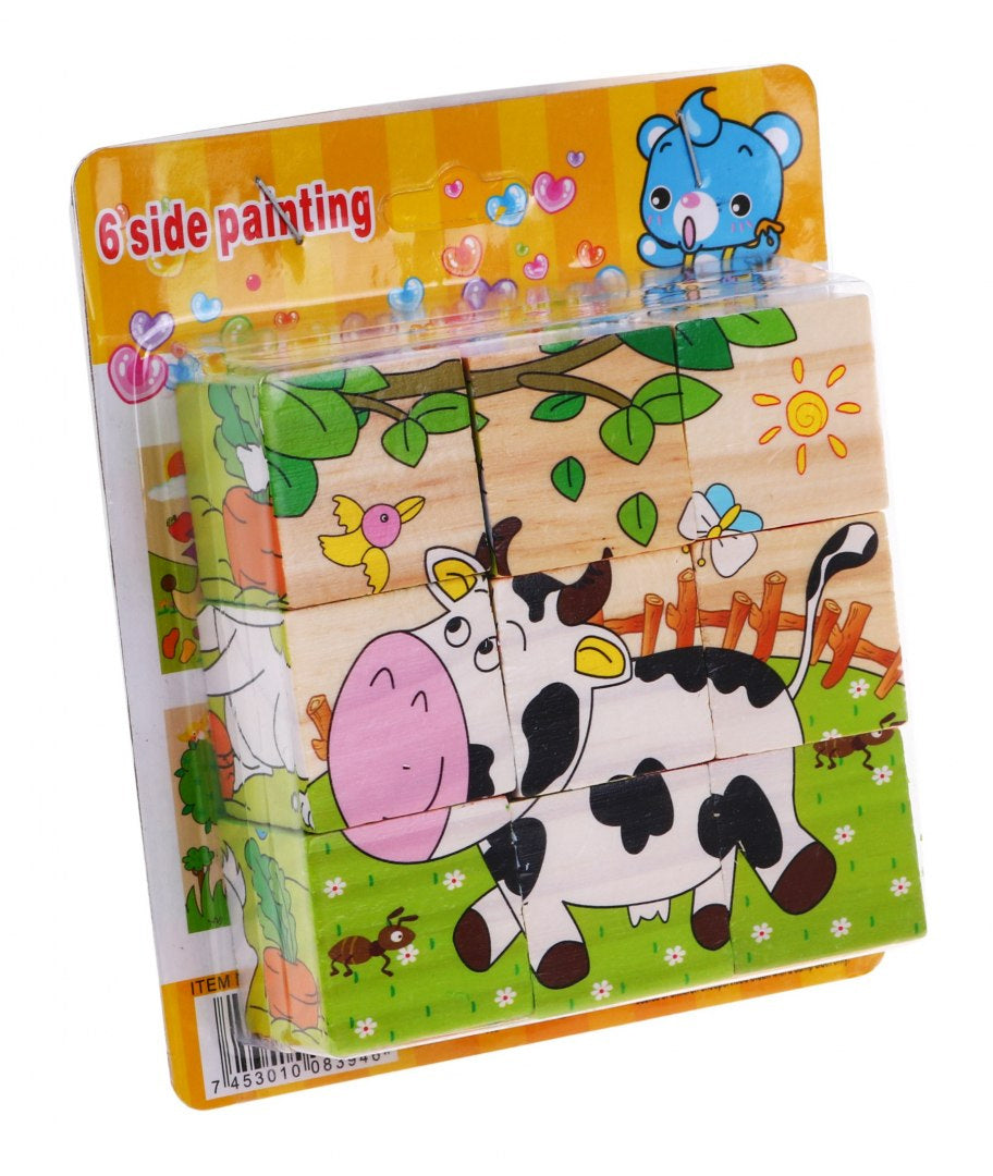 Wooden Blocks for the Youngest Farm Edition