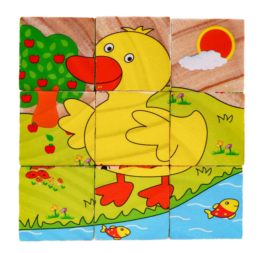 Wooden Blocks for the Youngest Farm Edition