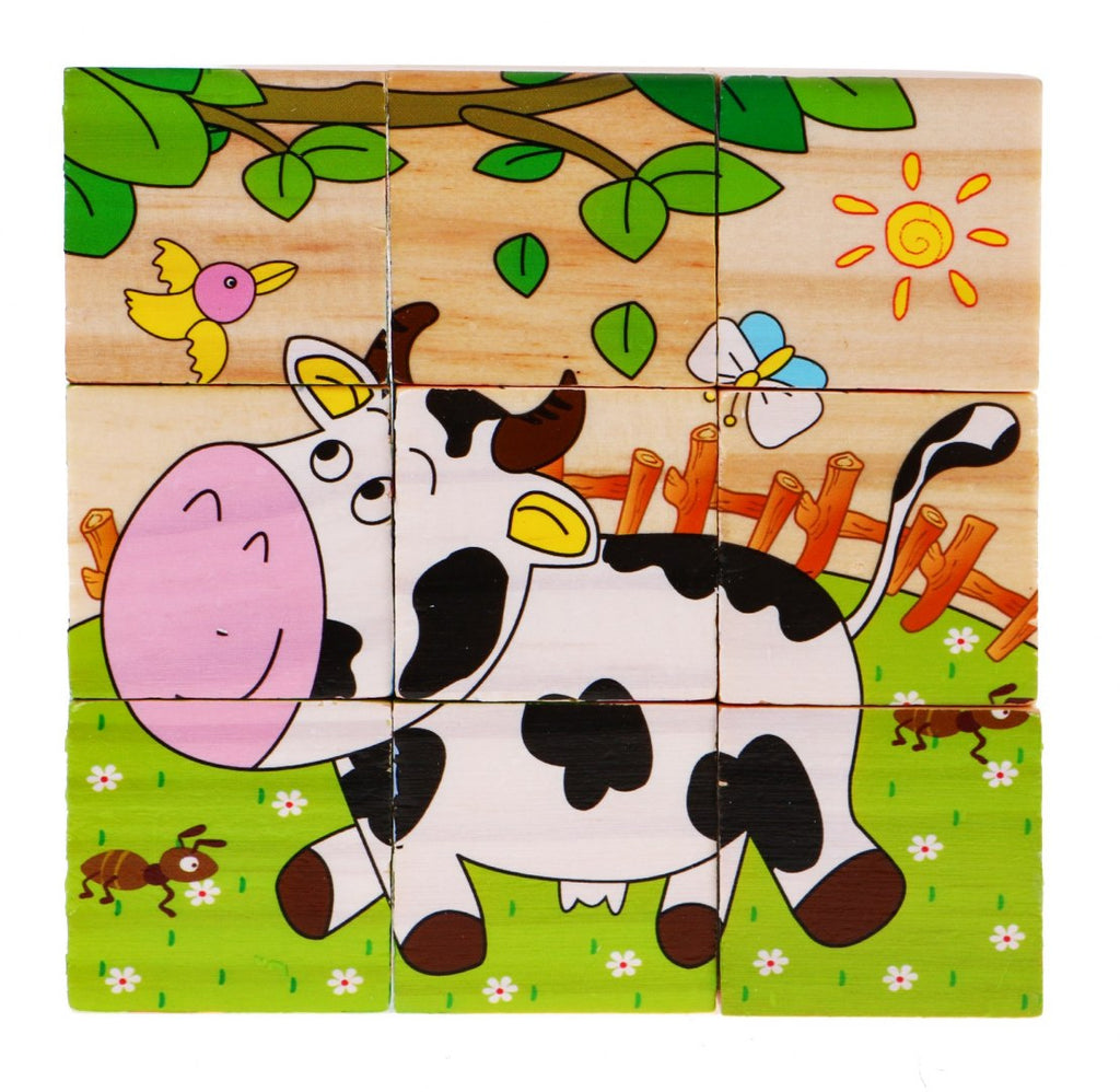 Wooden Blocks for the Youngest Farm Edition